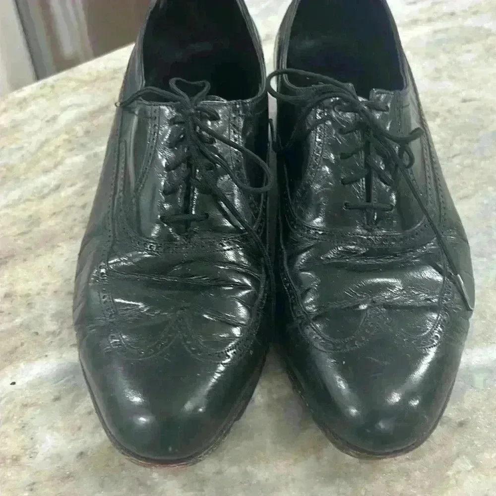 Florsheim Black Leather Round Toe Oxford Dress Shoe 8.5D